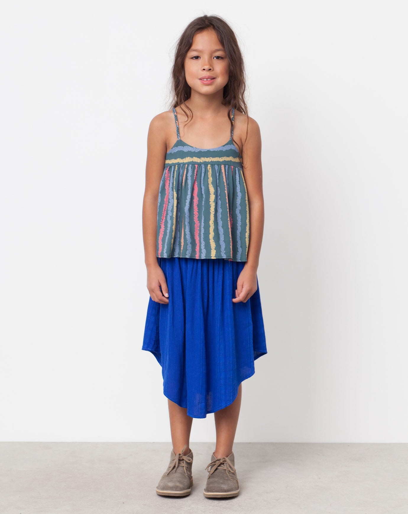 Nico Nico Joplin Textured Skirt in Blueberry