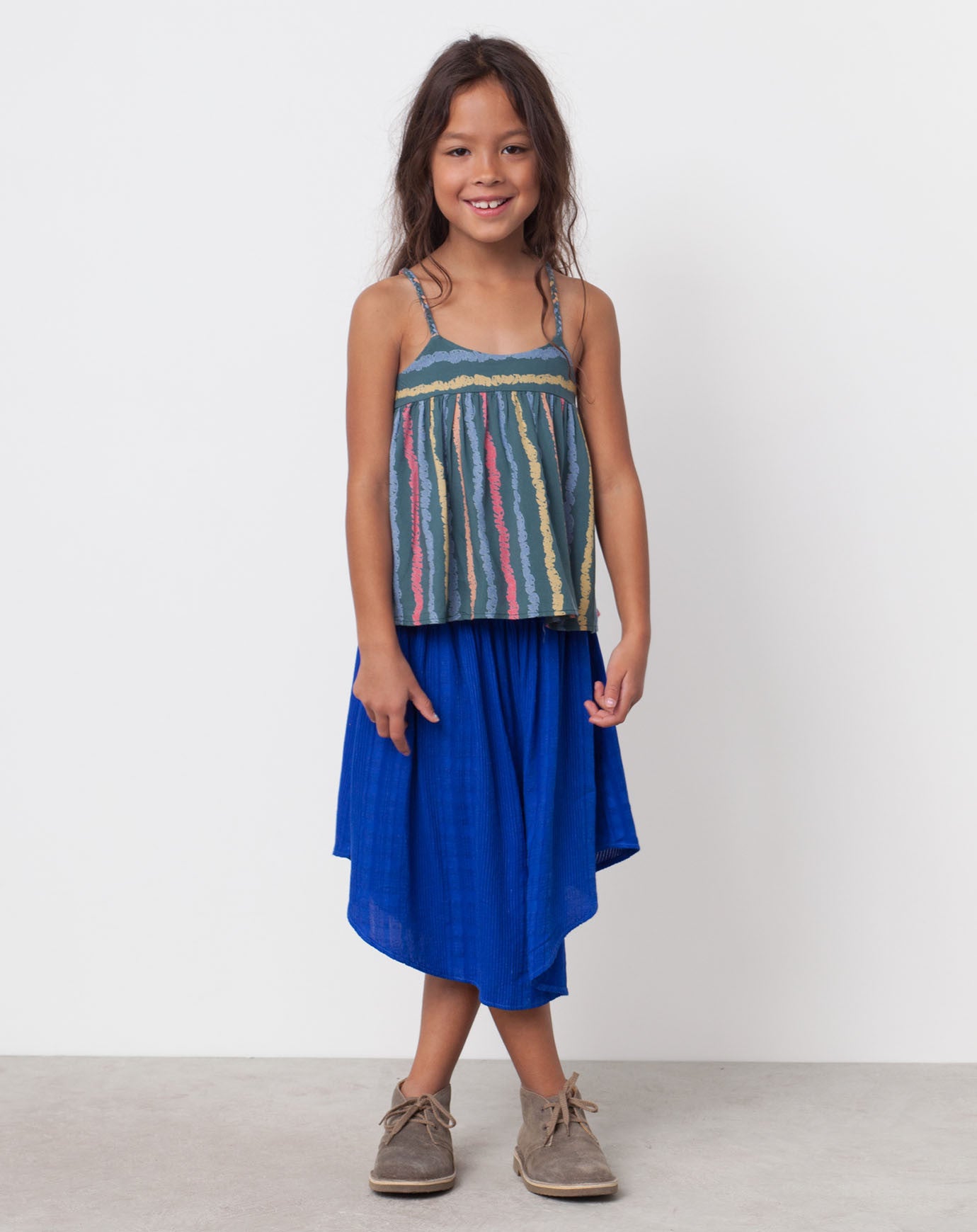 Nico Nico Joplin Textured Skirt in Blueberry