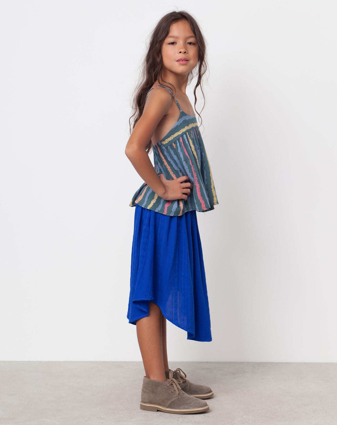 Nico Nico Joplin Textured Skirt in Blueberry