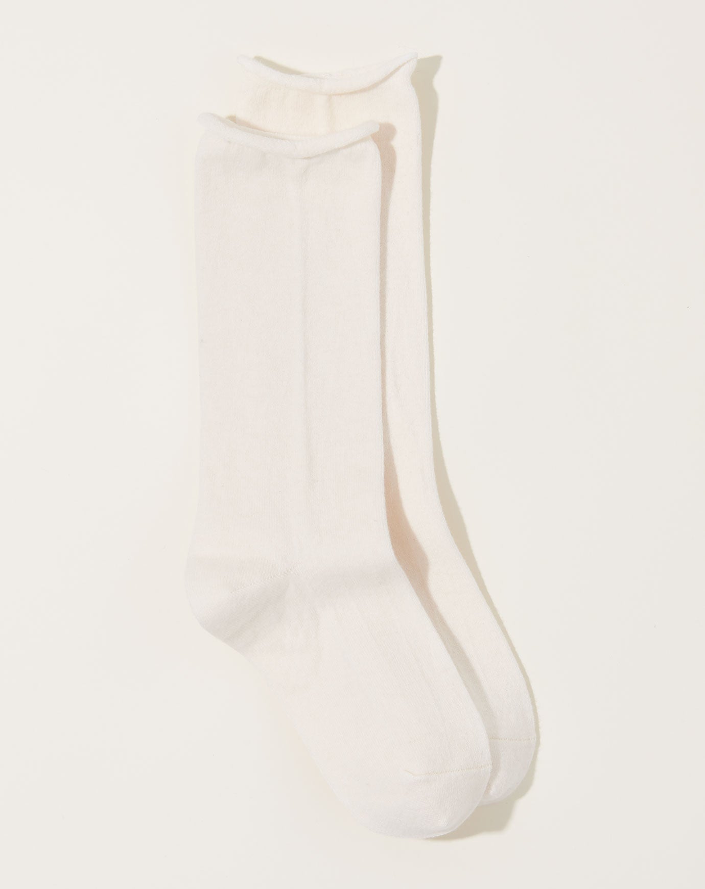 Nishiguchi Kutsushita Cashmere Cotton Socks in White