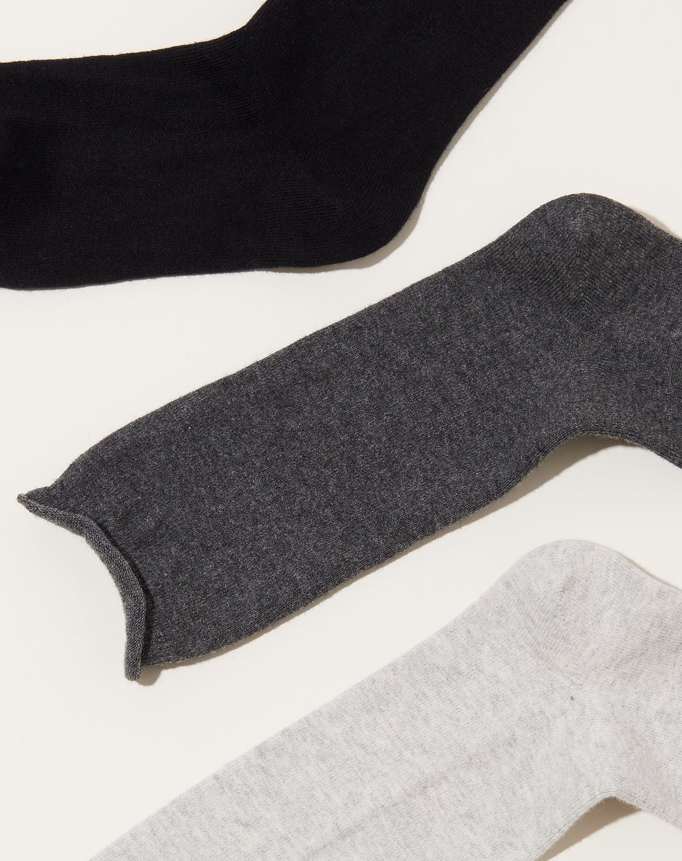 Nishiguchi Kutsushita Cashmere Cotton Socks in Charcoal