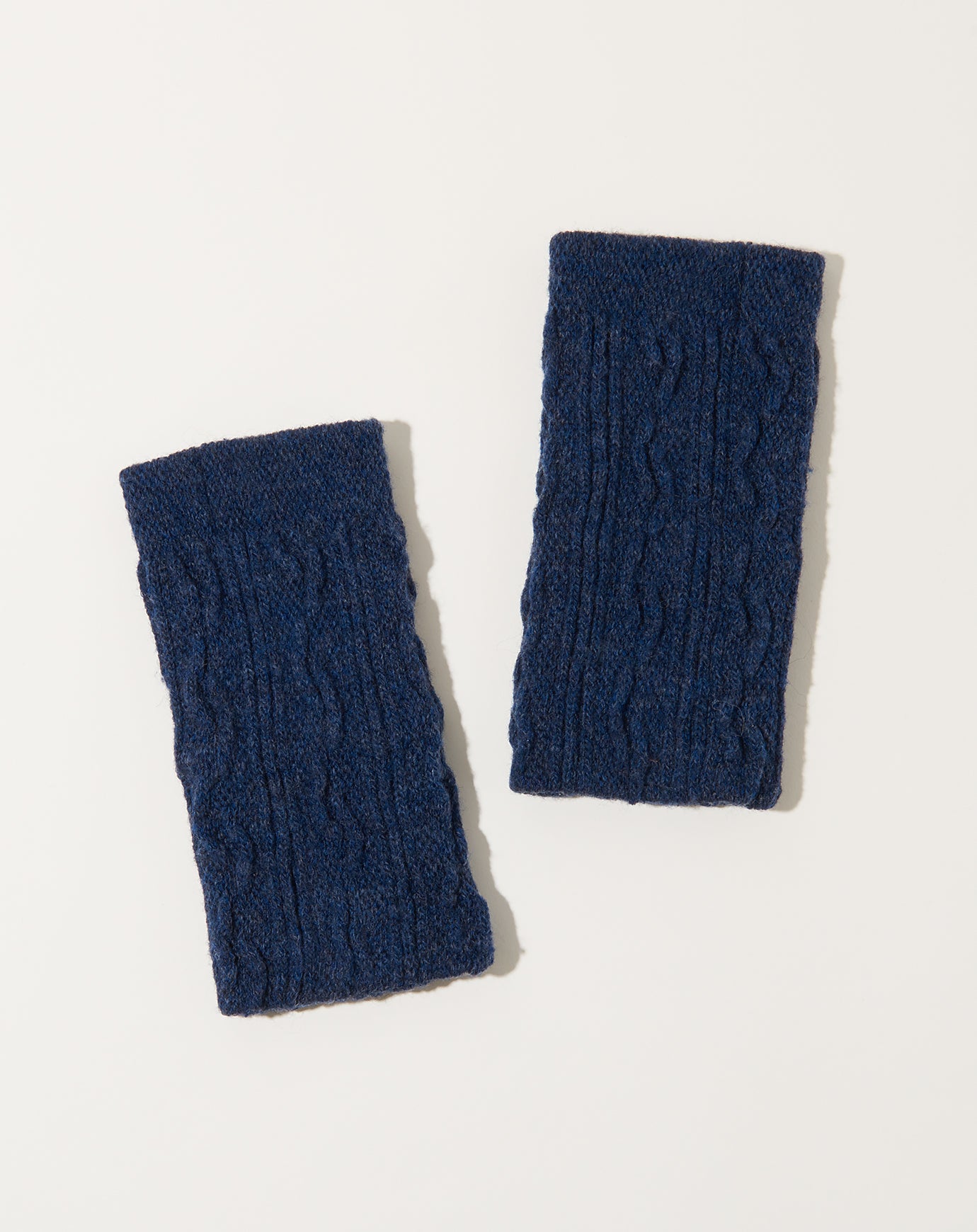 Nishiguchi Kutsushita Wool Hand Warmers in Deep Blue