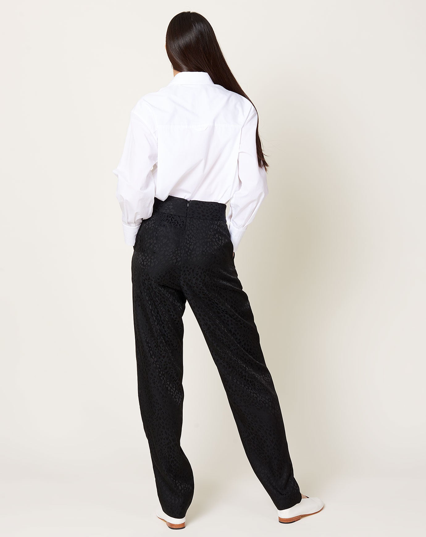 Rachel Comey Bammy Pant in Black Leopard Jacquard