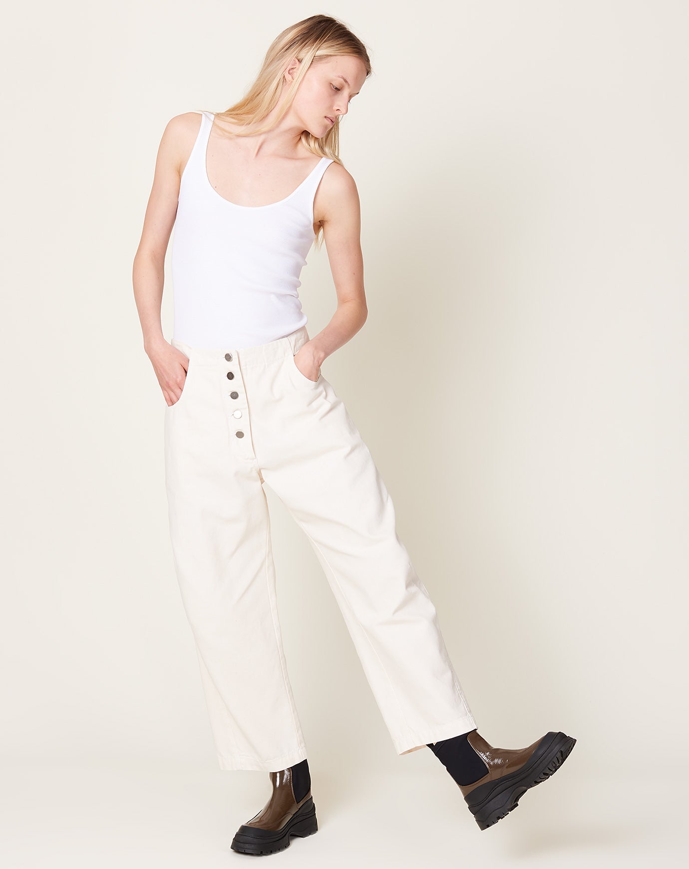 Rachel Comey Elkin Pant in Dirty White