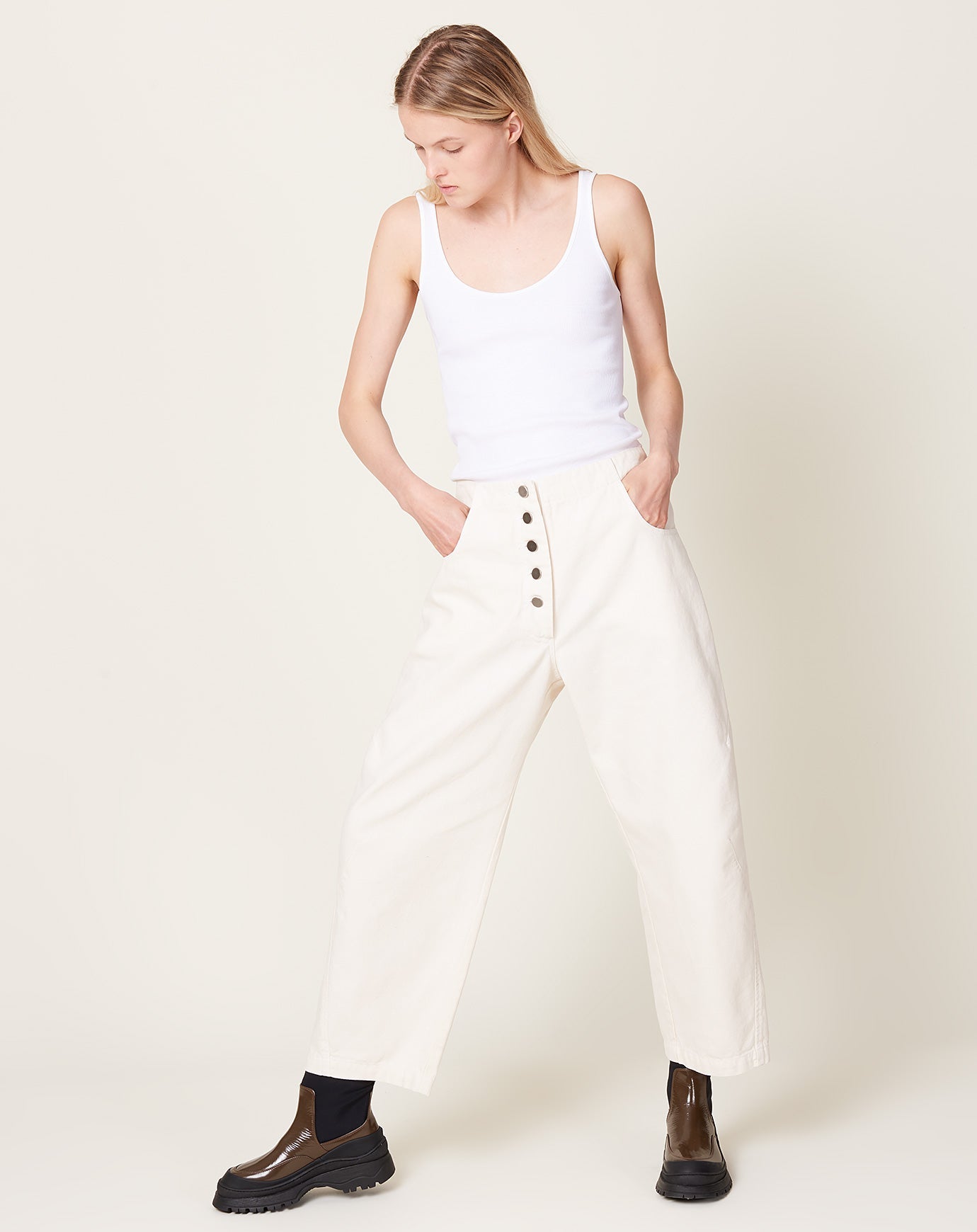 Rachel Comey Elkin Pant in Dirty White