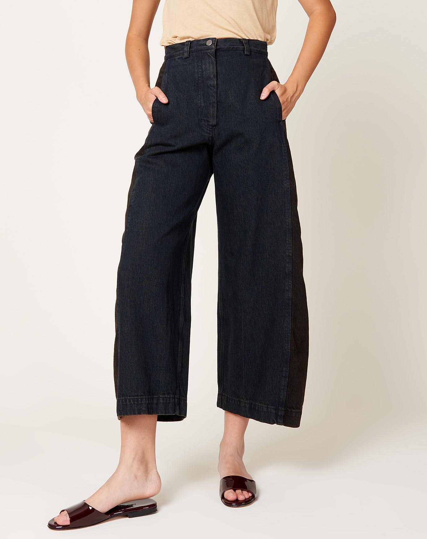 Rachel Comey Garra Pant in Brown Overdye Mission Denim