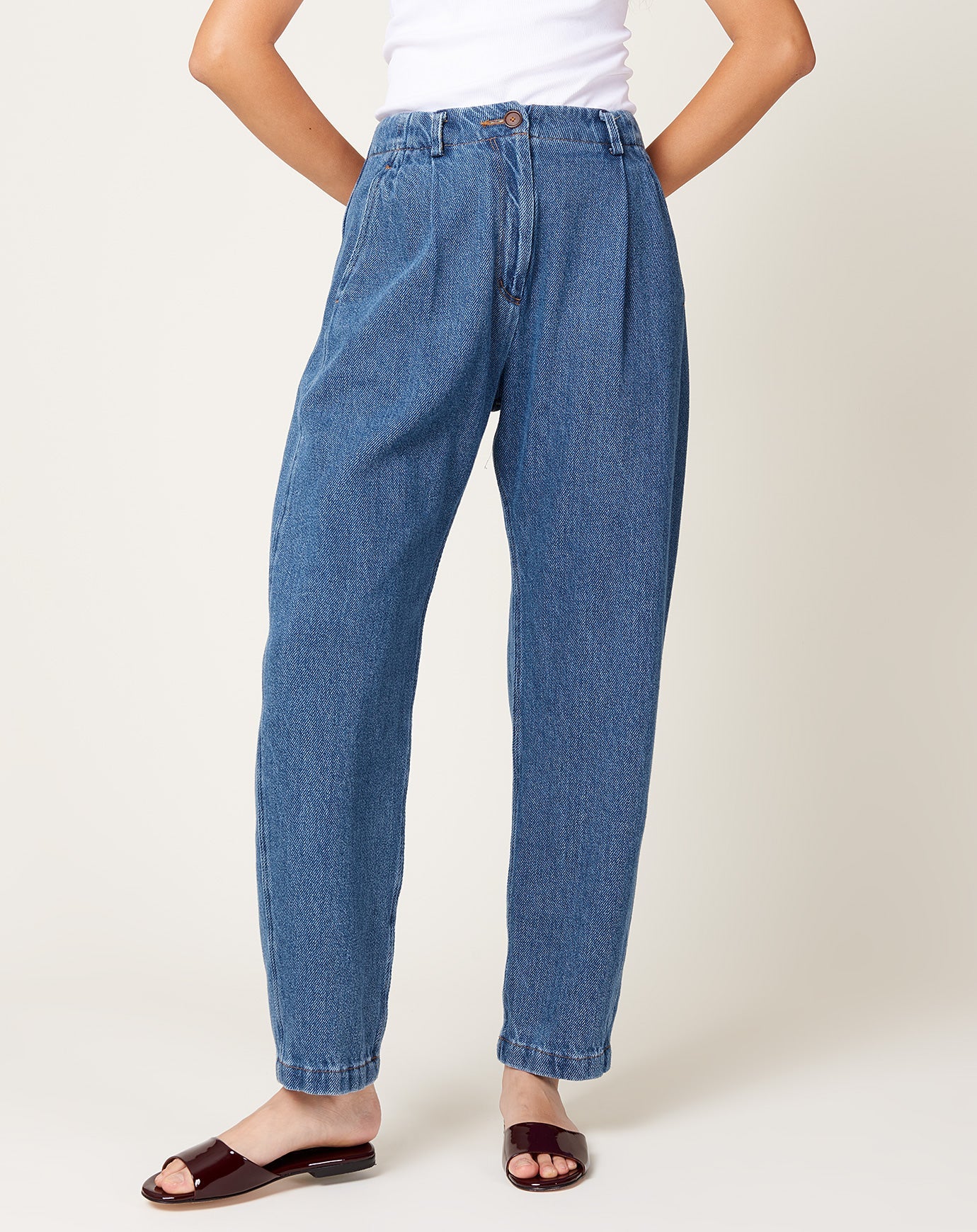 Rachel Comey Percy Pant in Indigo Washed Burbank Denim