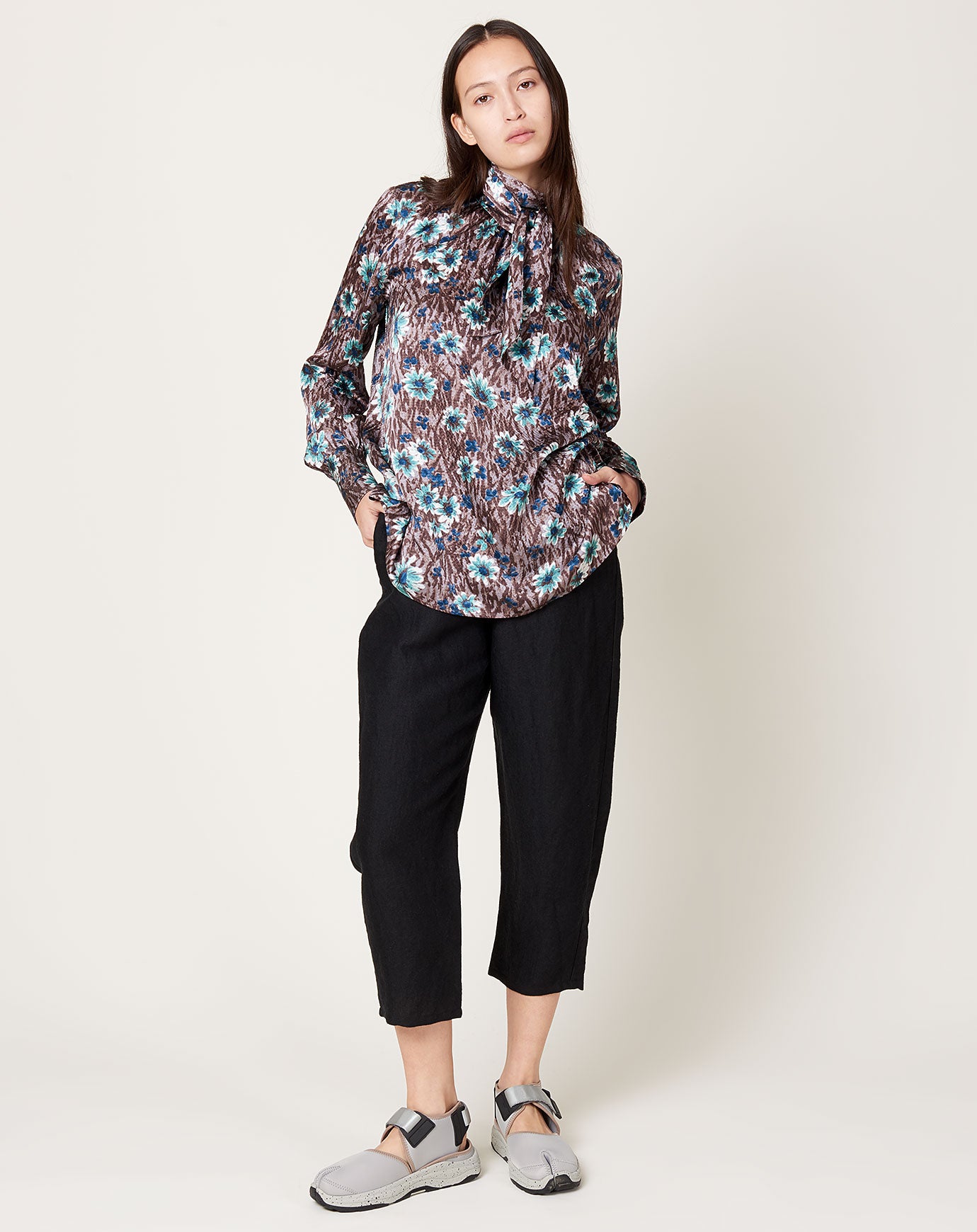 Rachel Comey Tie Rite Top in Brown Daisy