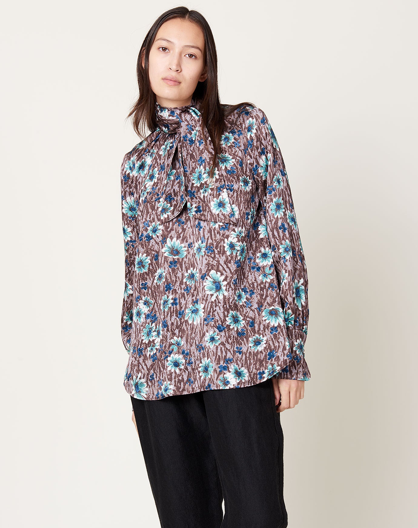 Rachel Comey Tie Rite Top in Brown Daisy