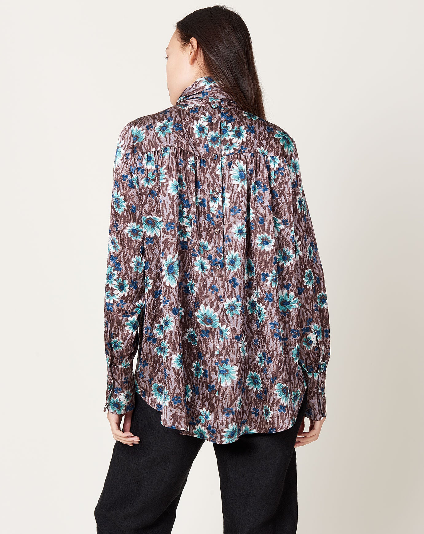 Rachel Comey Tie Rite Top in Brown Daisy