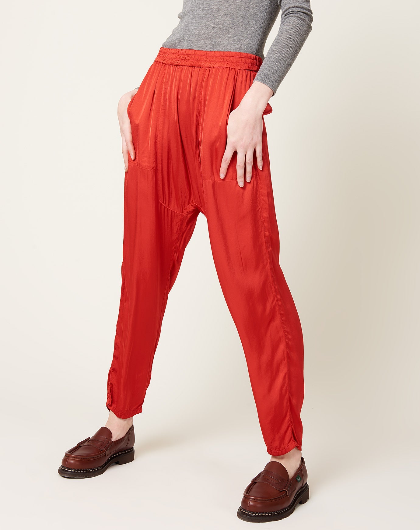 Raquel Allegra Sunday Pant in Red