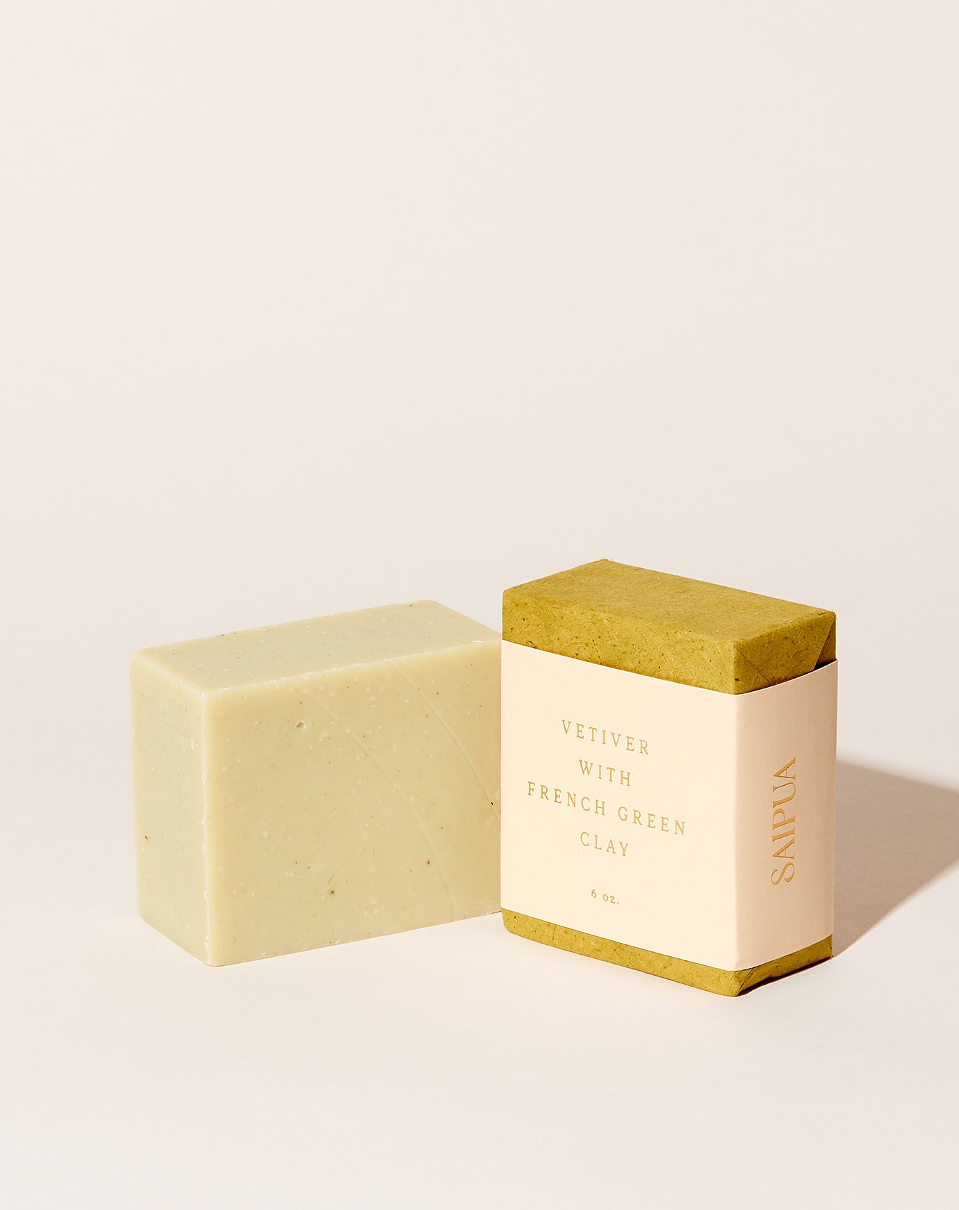 Saipua Soap in Vetiver with French Green Clay