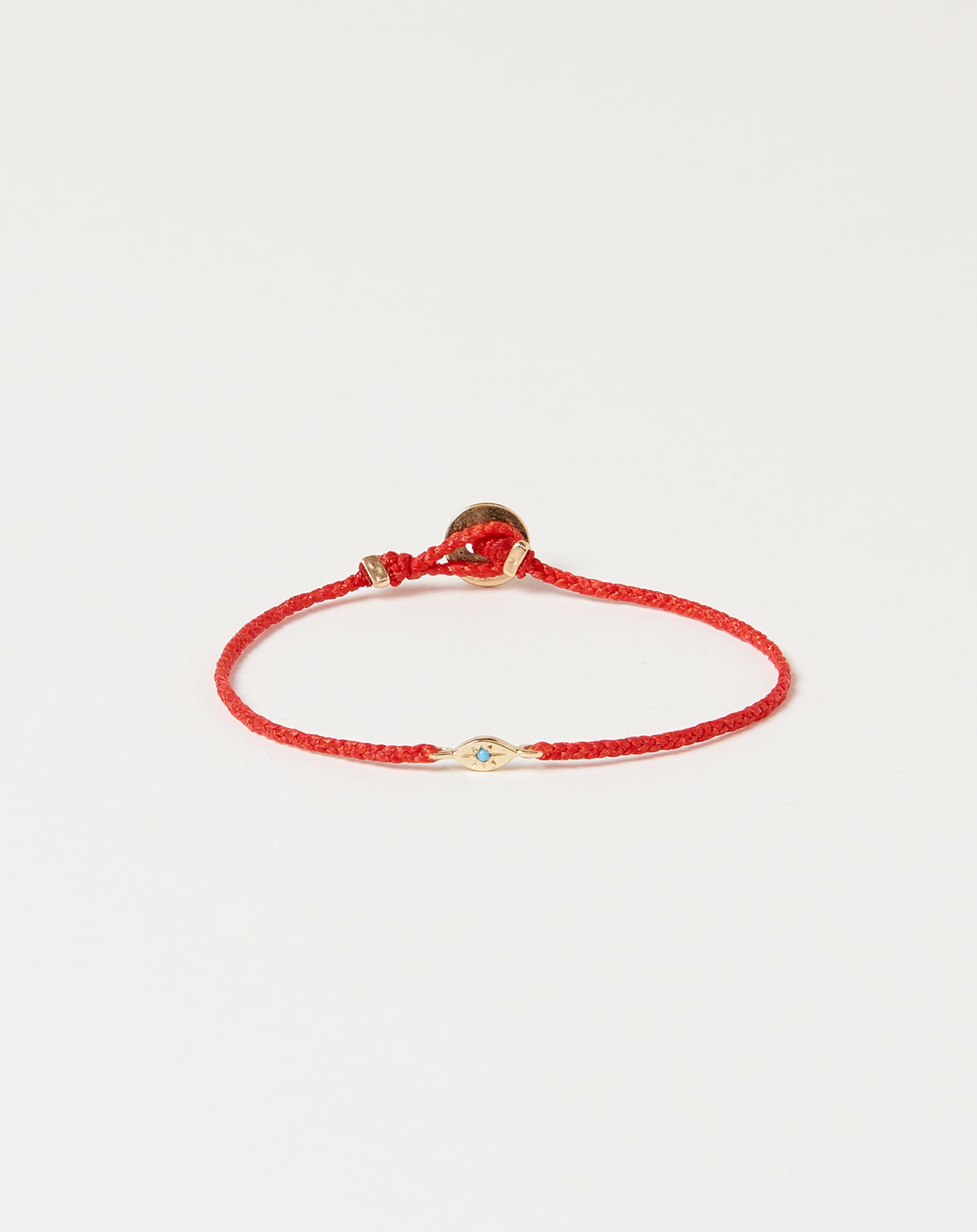 Scosha Gold Tiny Evil Eye Bracelet in Scarlet