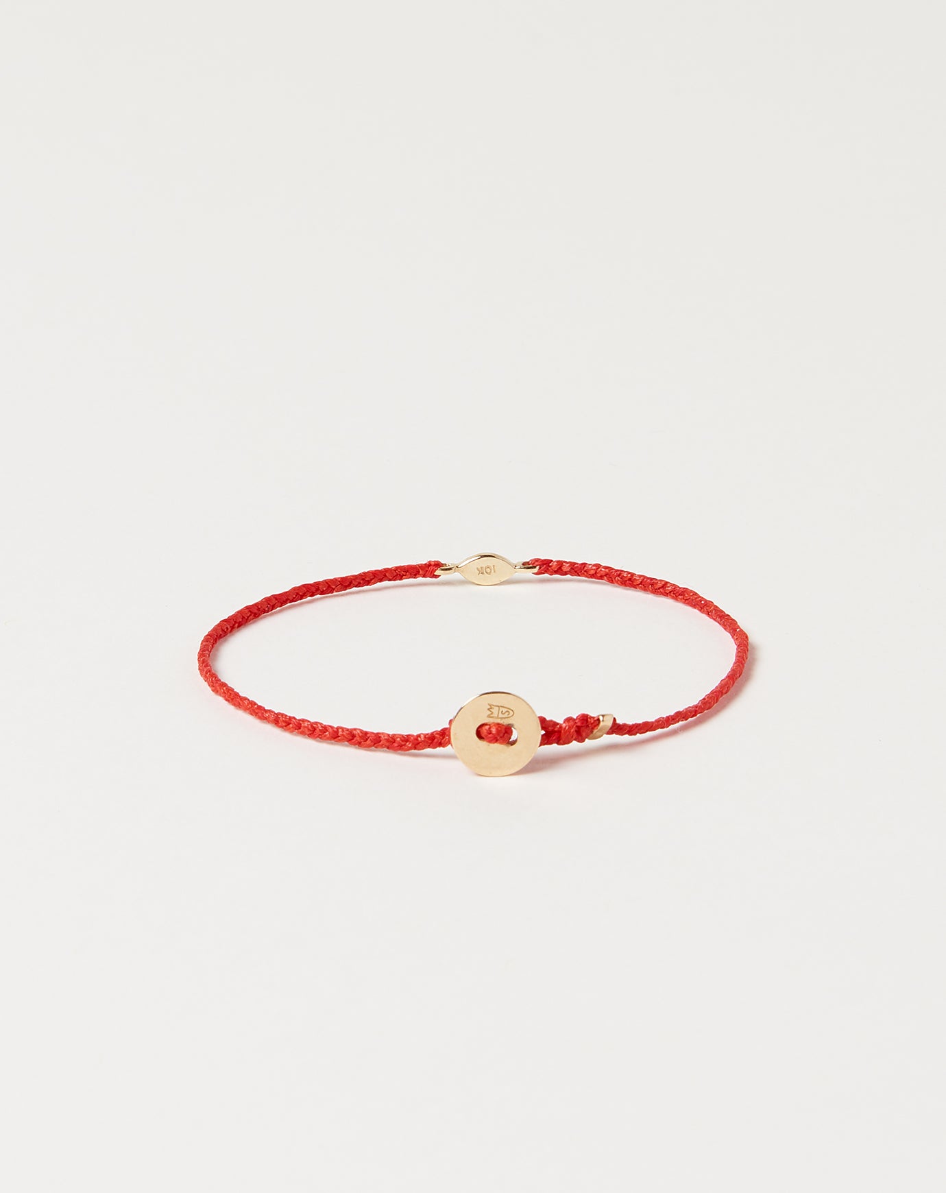 Scosha Gold Tiny Evil Eye Bracelet in Scarlet