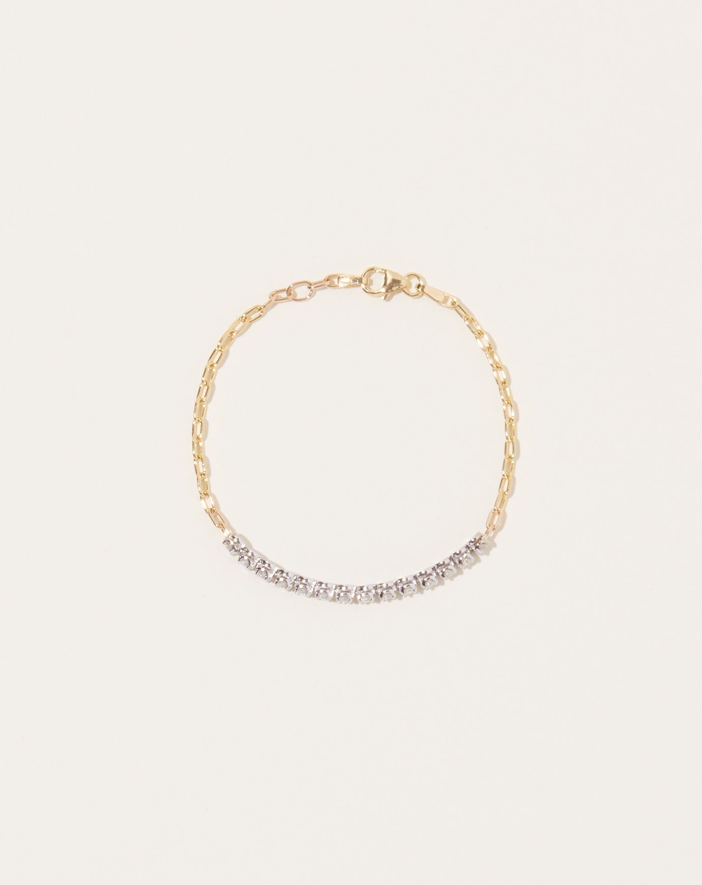 Selin Kent Simone Partial Tennis Bracelet in 14k White and Yellow Gold