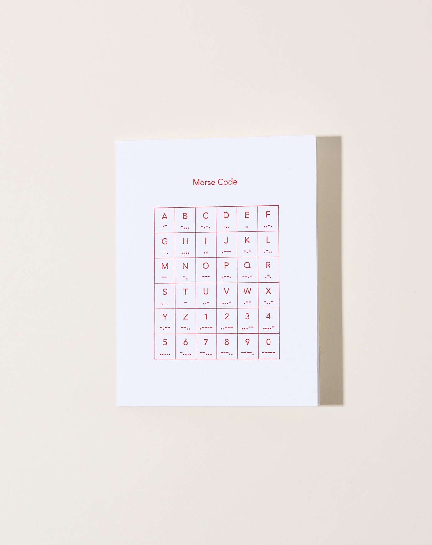 Set Editions Morse Code Card