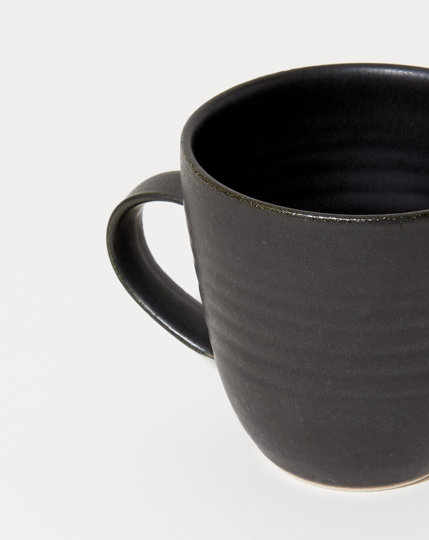 Sherldon Ceramics Farmhouse Coffee Mug in Satin Black