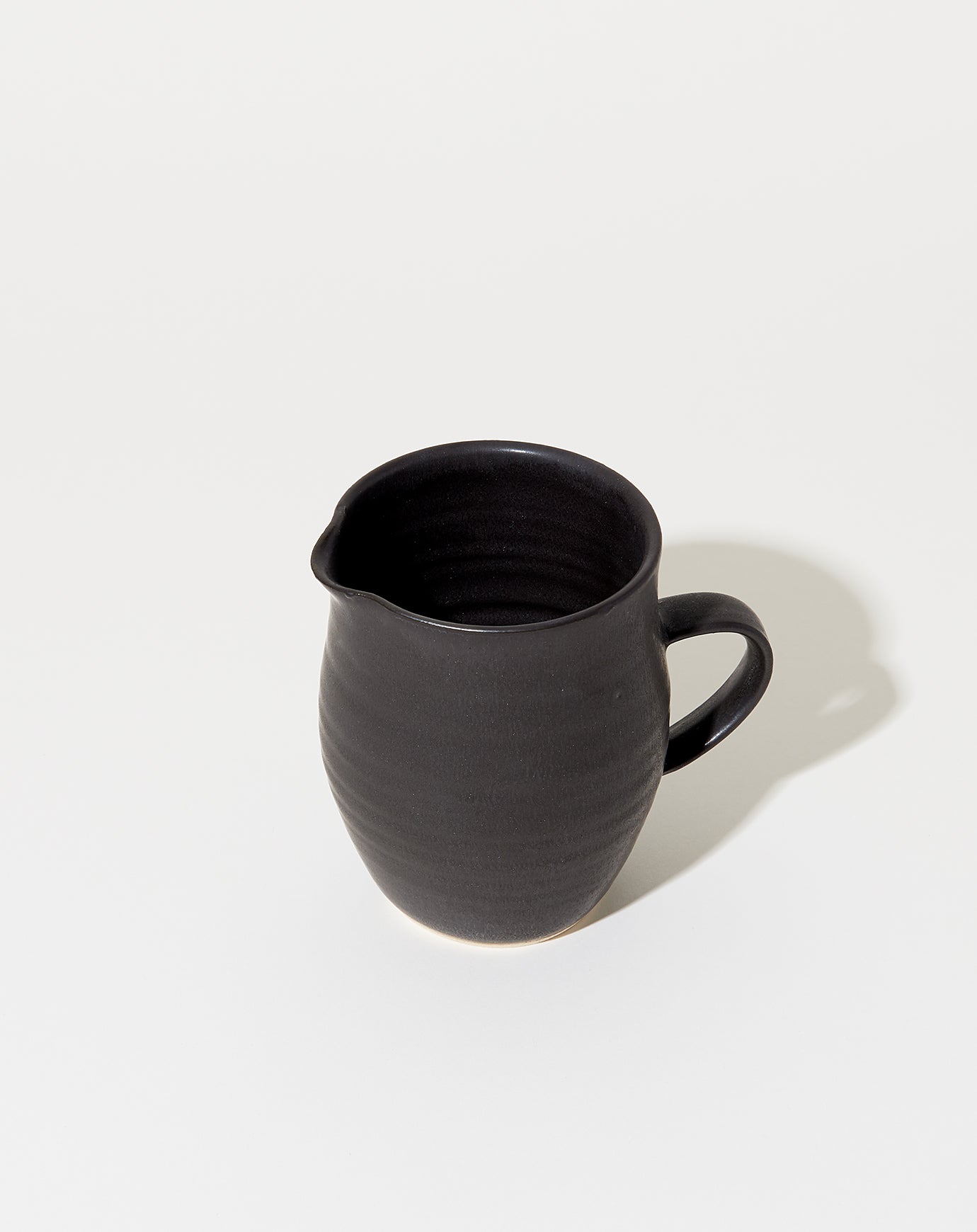 Sheldon Ceramics Farmhouse Creamer in Satin Black