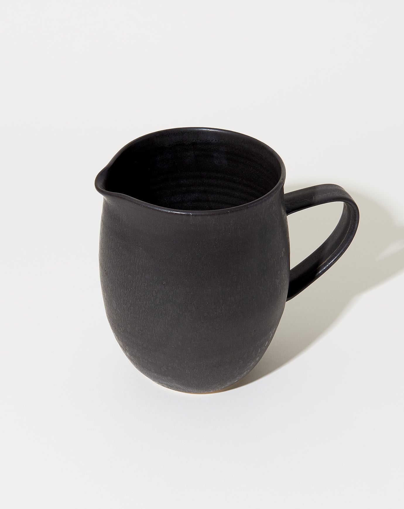 Sheldon Ceramics Farmhouse Pitcher in Satin Black