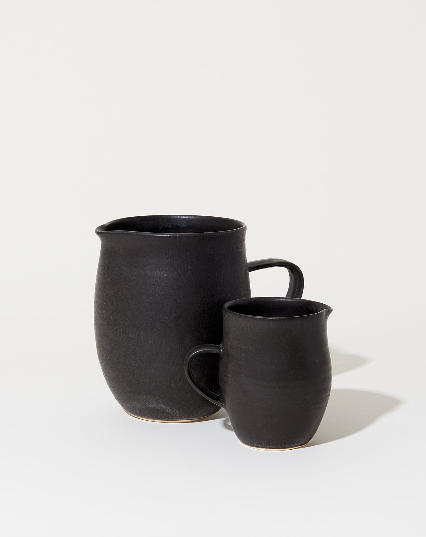 Sheldon Ceramics Farmhouse Pitcher in Satin Black