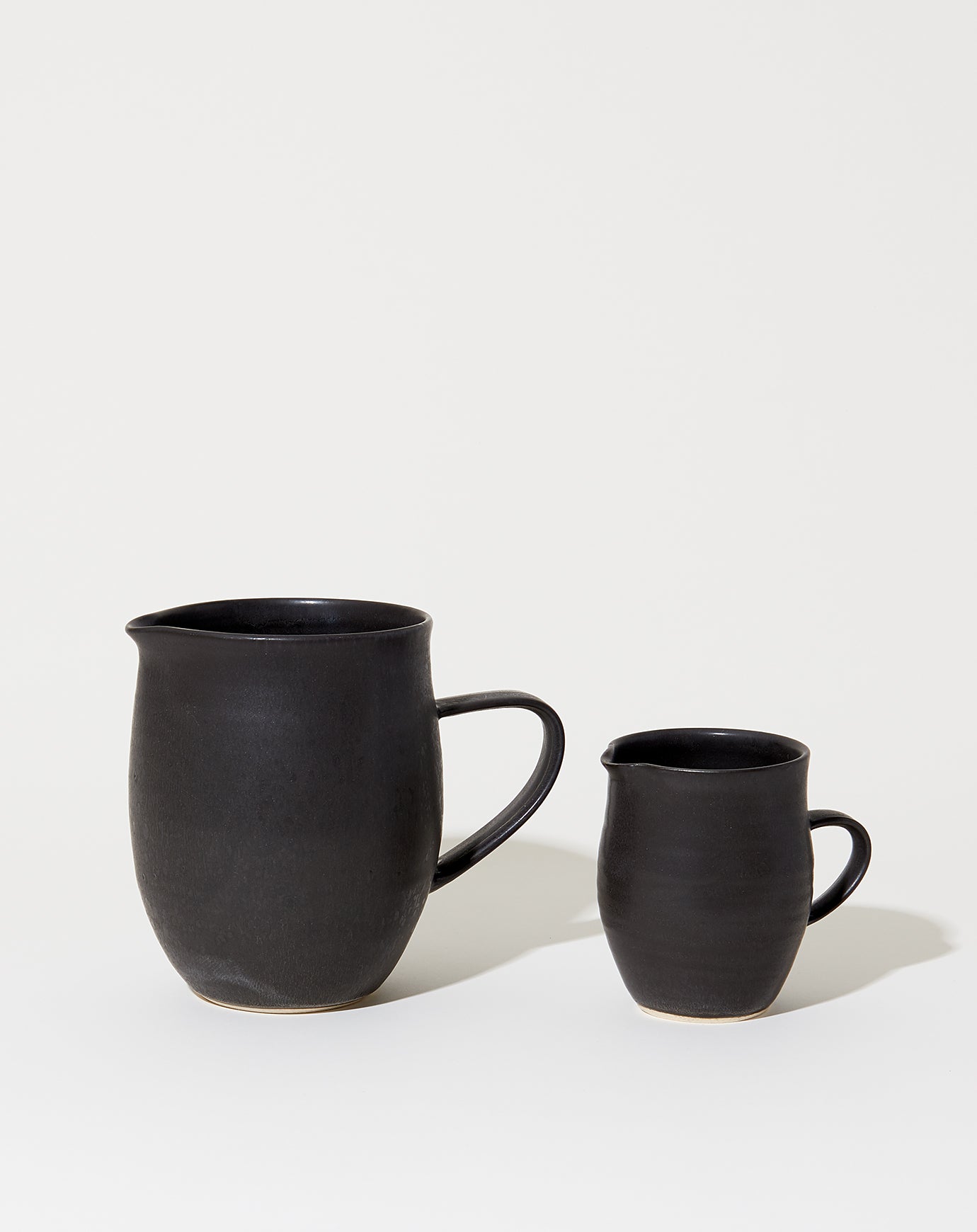 Sheldon Ceramics Farmhouse Pitcher in Satin Black