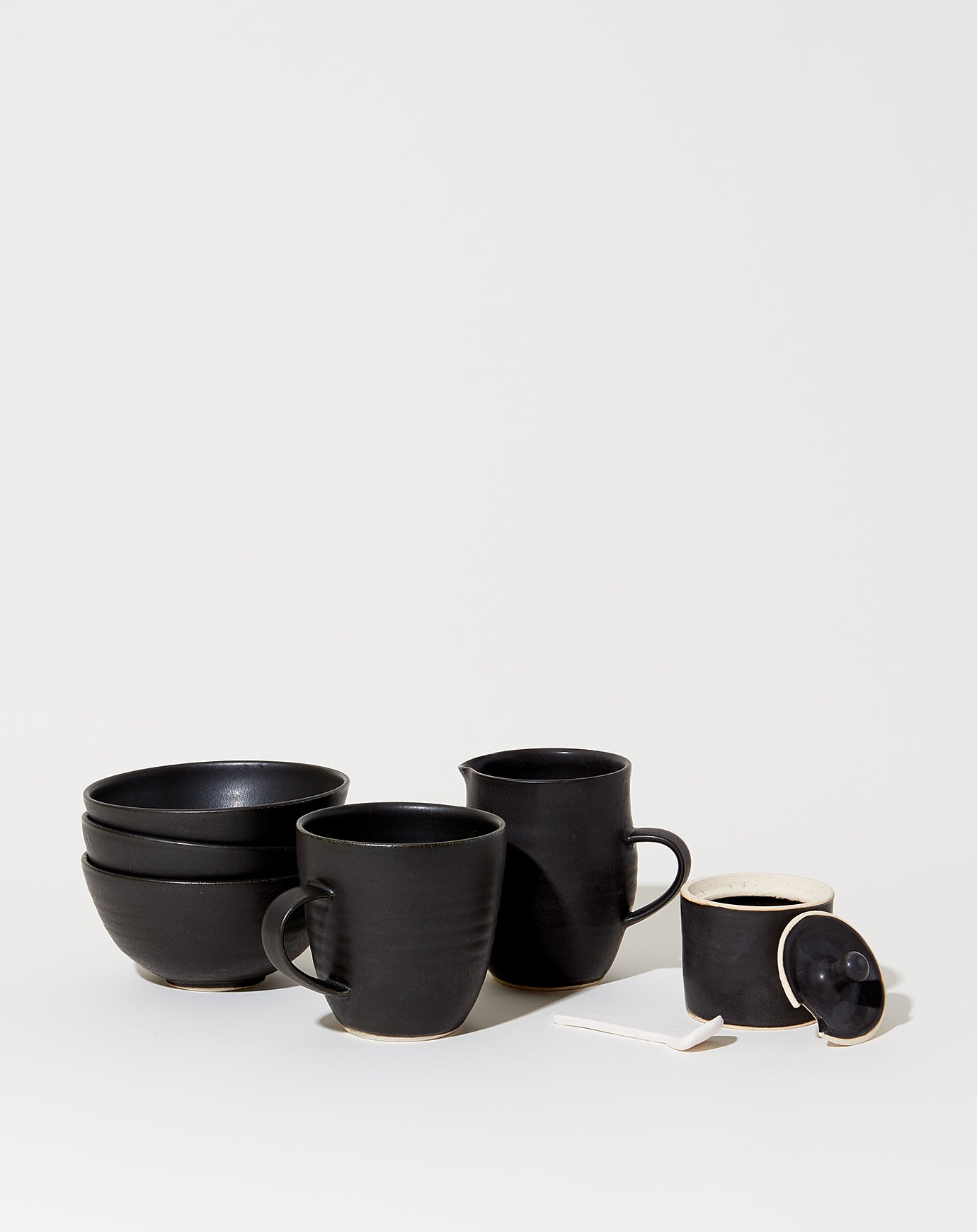 Sheldon Ceramics Farmhouse Creamer in Satin Black