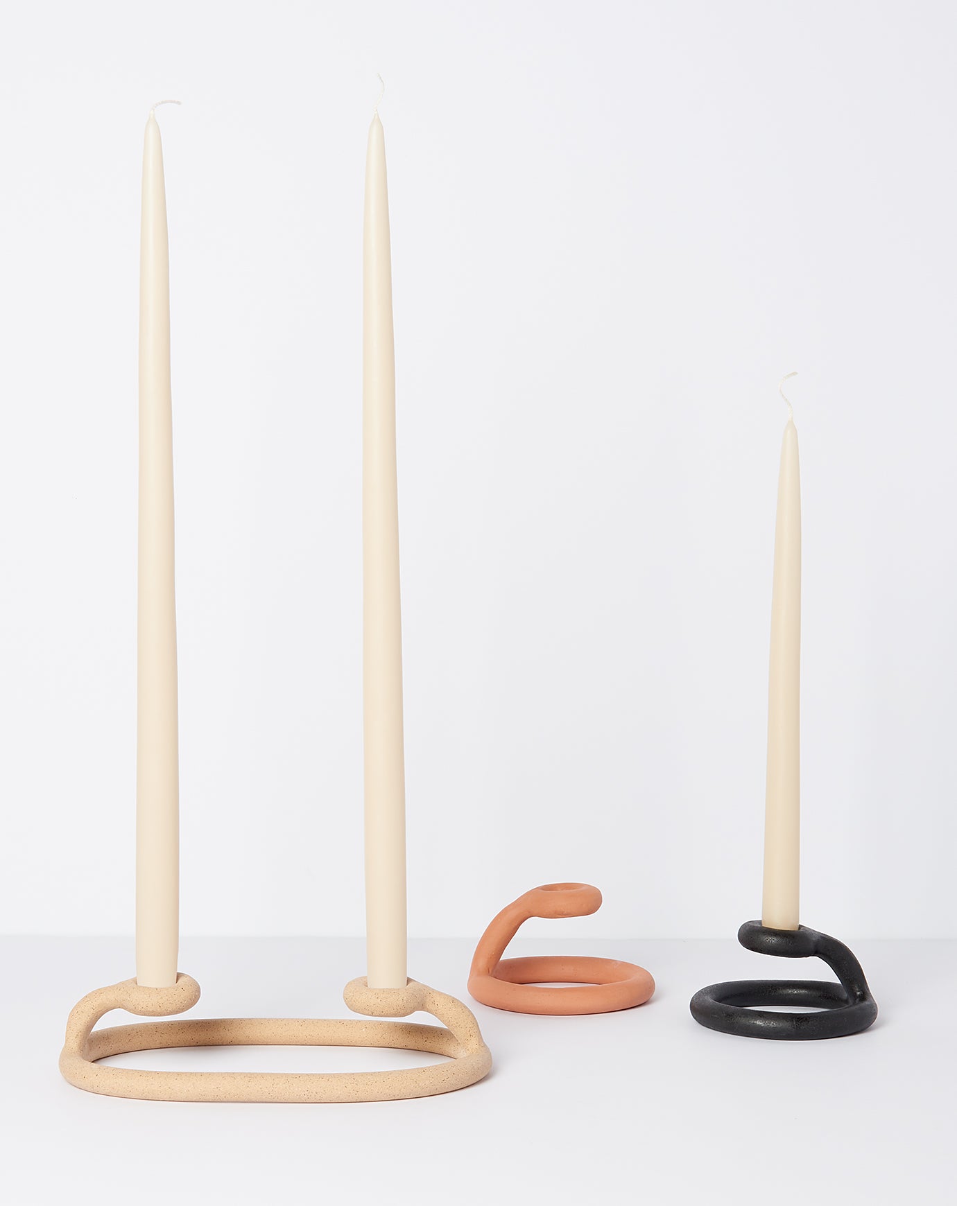 Uni Candlestick in Matte Black