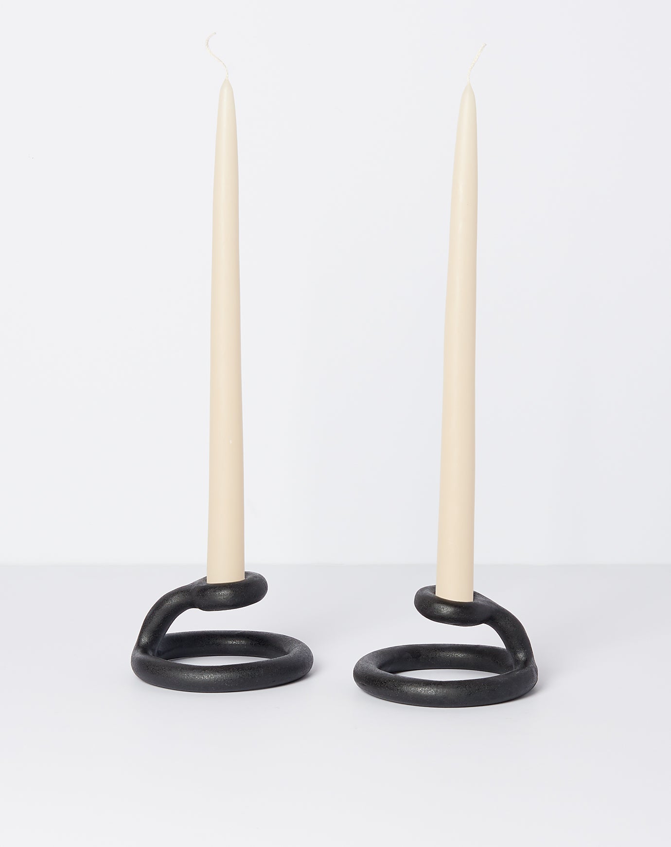 Uni Candlestick in Matte Black