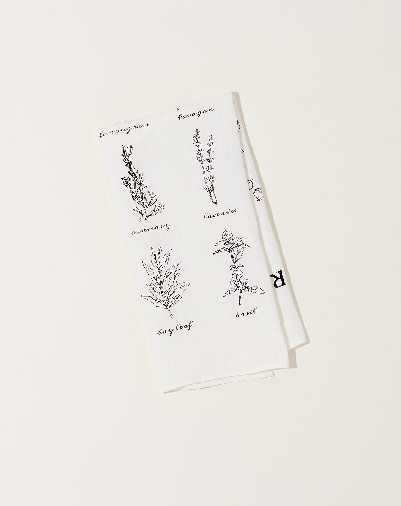 Sir Madam Culinary Herbs Tea Towel