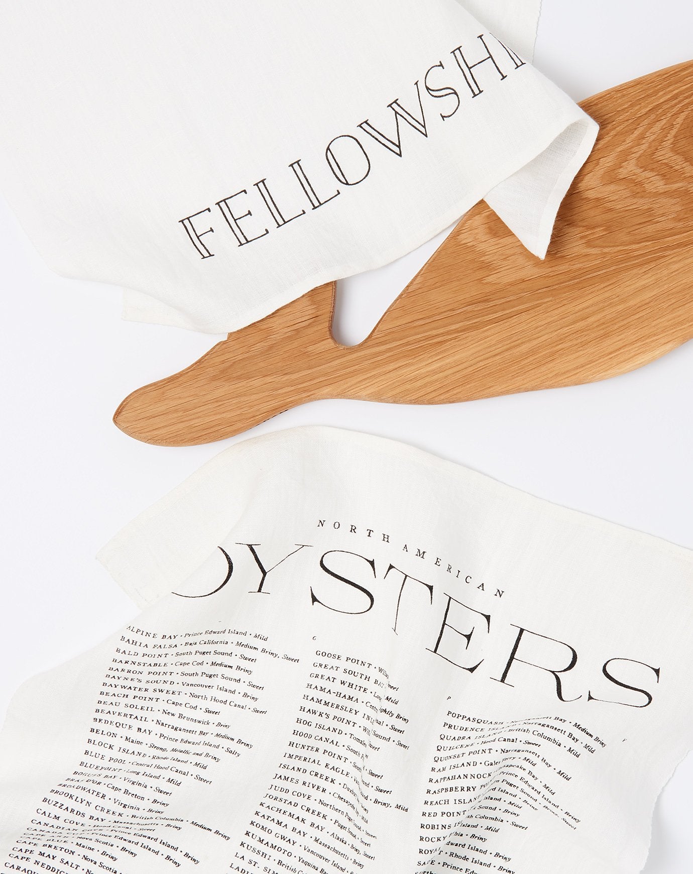 Sir Madam Oyster List Tea Towel