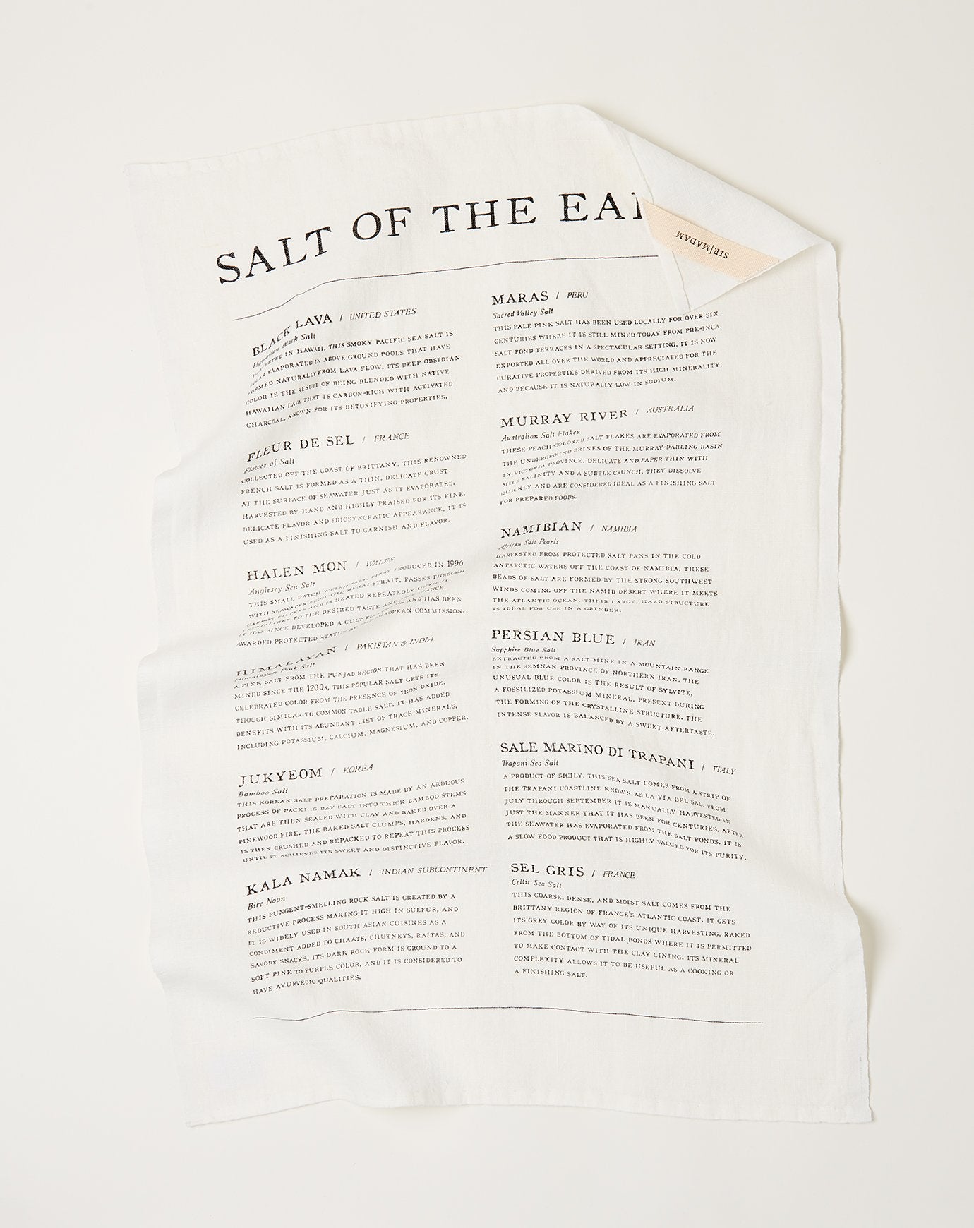 Sir Madam Salt of the Earth Tea Towel