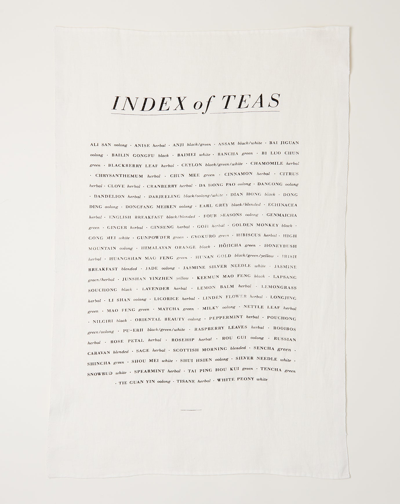 Sir Madam Tea List Tea Towel