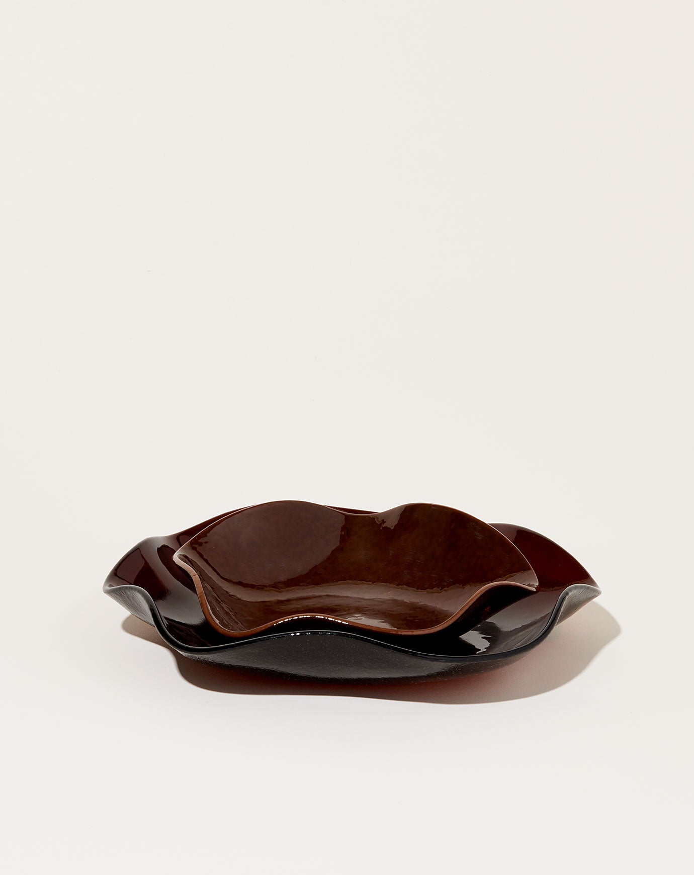 Sophie Lou Jacobsen Large Petal Plate in Pecan (Transparent)