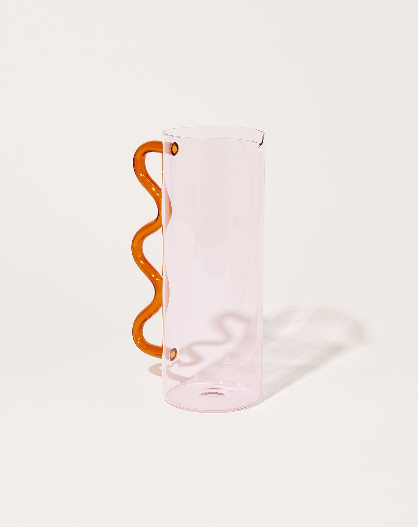 Sophie Lou Jacobsen Wave Pitcher in Pink with Amber