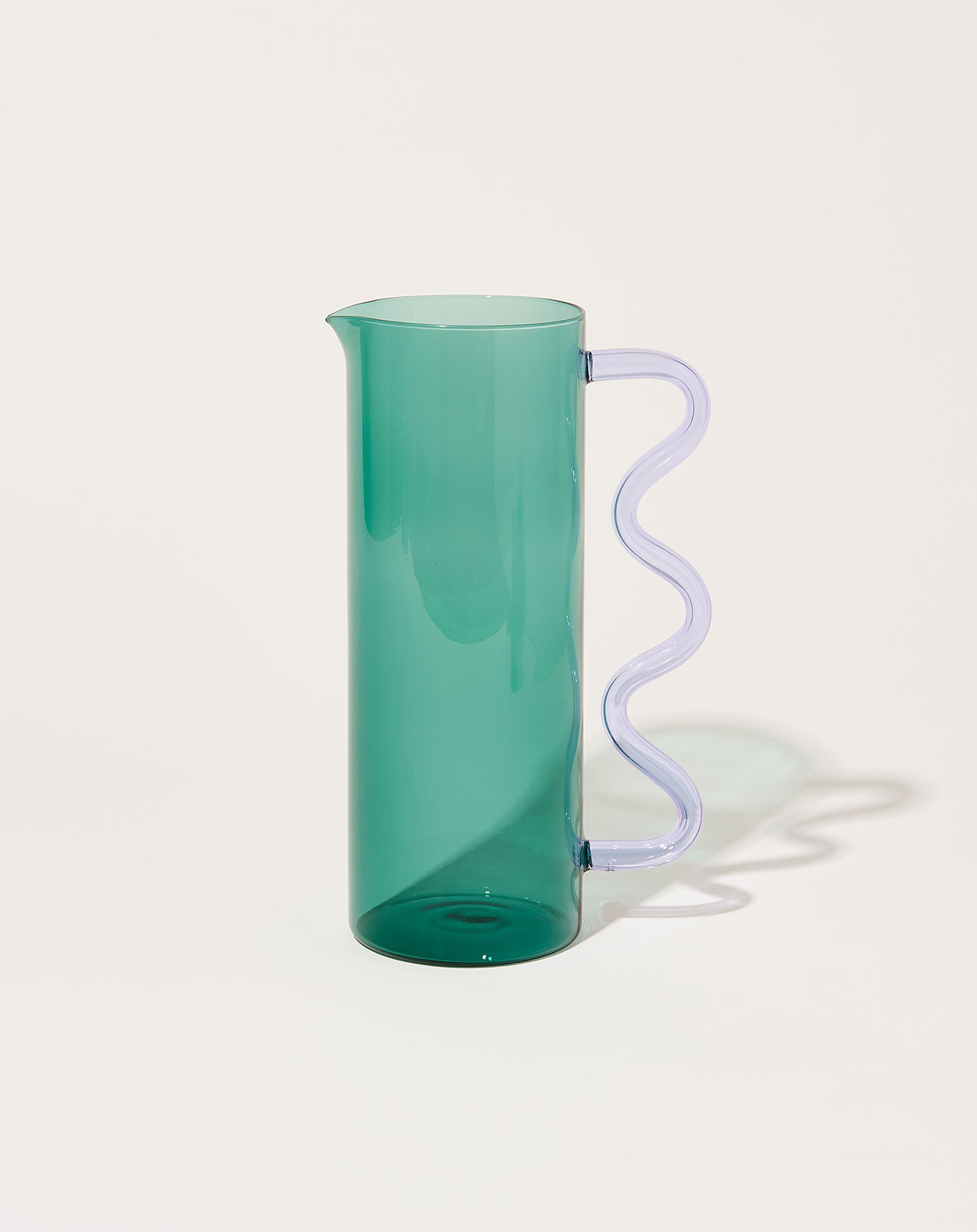 Sophie Lou Jacobsen Wave Pitcher in Teal with Lilac