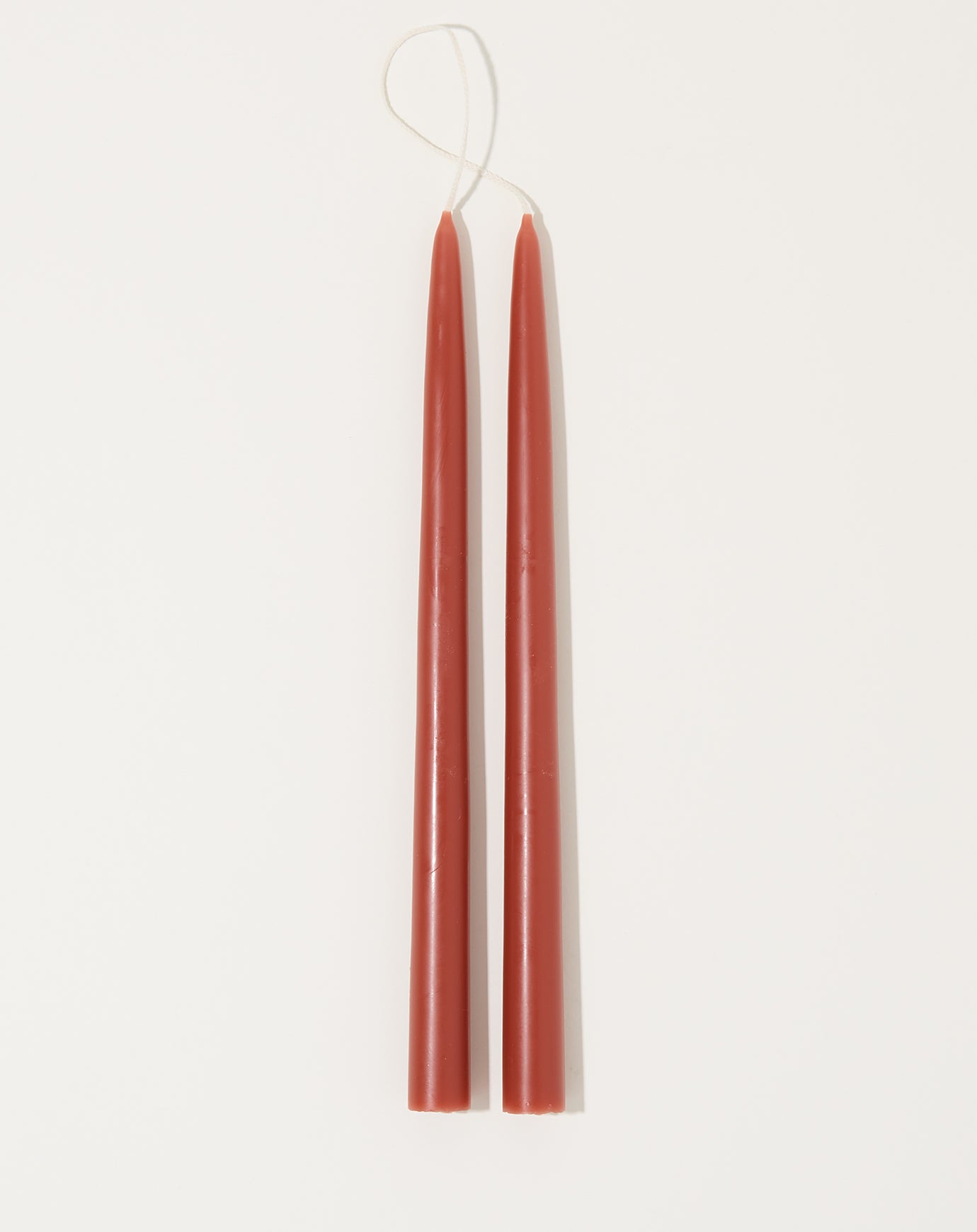 The Floral Society Pair of 12" Taper Candles in Clay