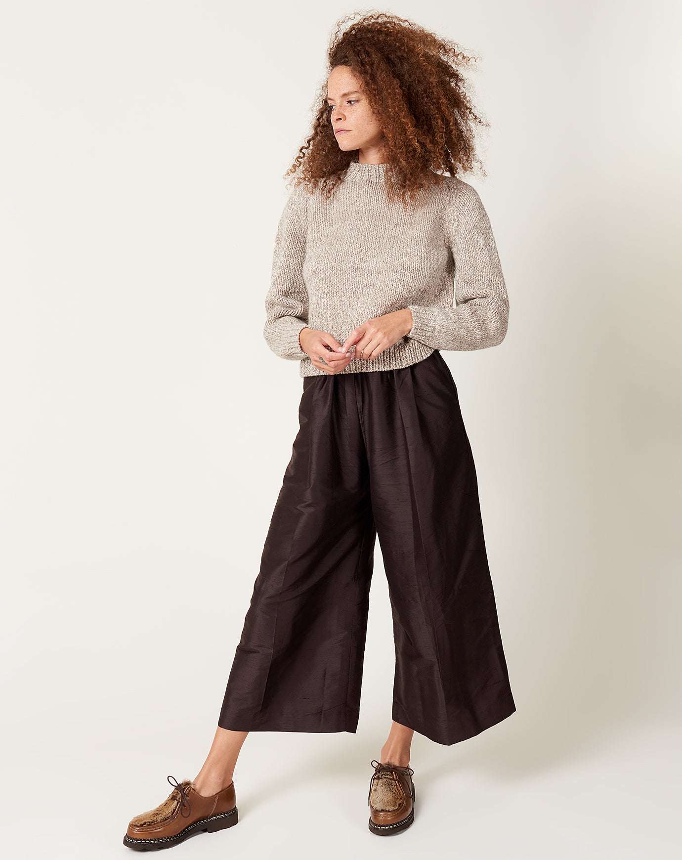 Worn Oldie Pant in Coffee Silk