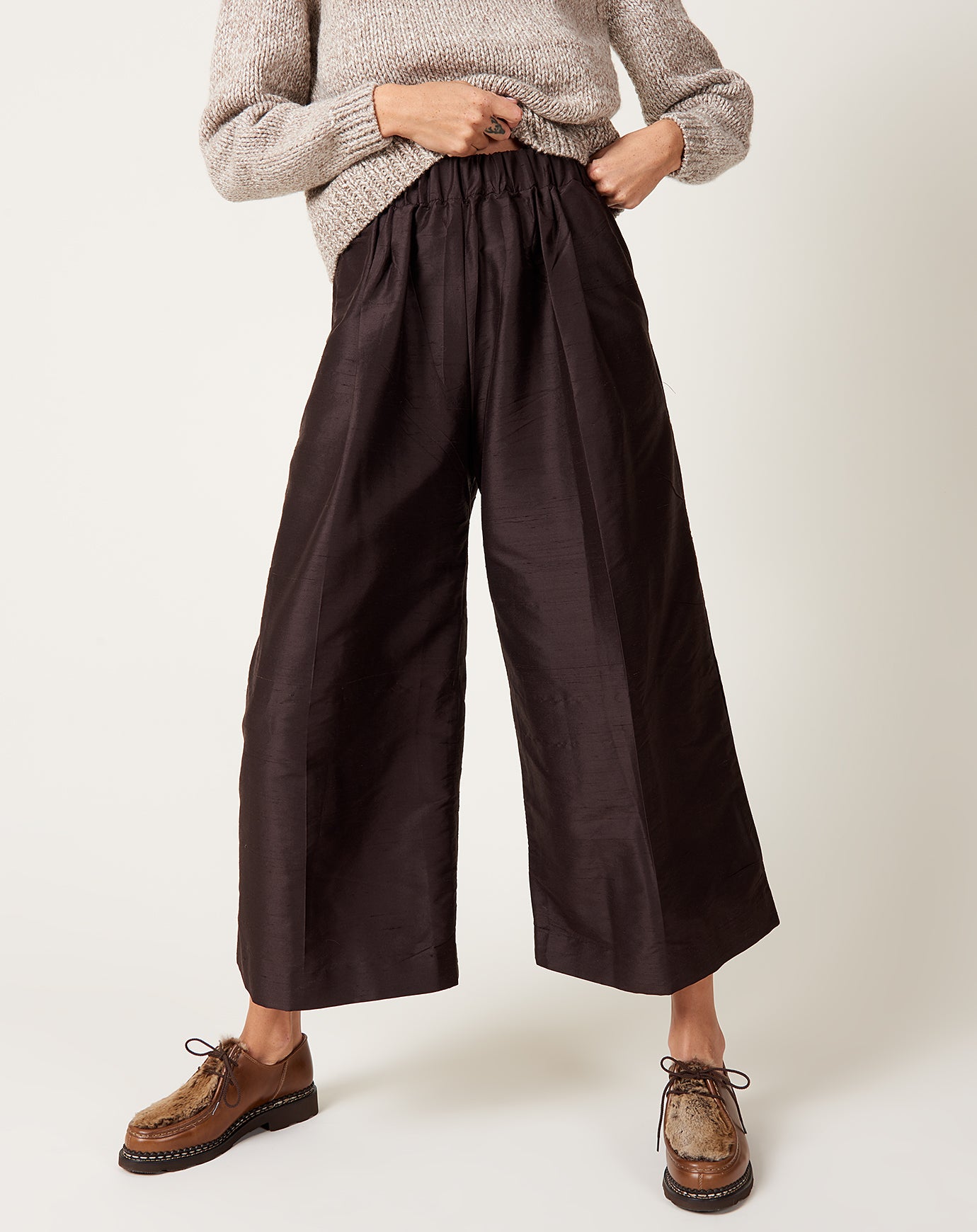 Worn Oldie Pant in Coffee Silk